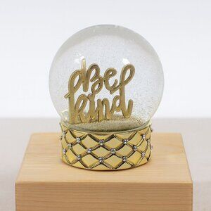 Mindfulness Be Kind Snow Globe Gold Base Rhinestone Inspirational Decor Gift